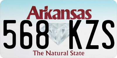 AR license plate 568KZS