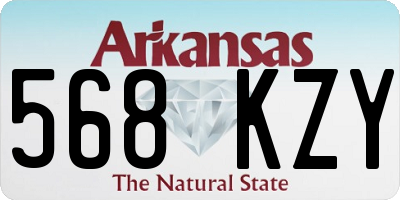 AR license plate 568KZY