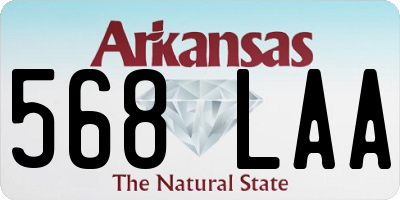 AR license plate 568LAA