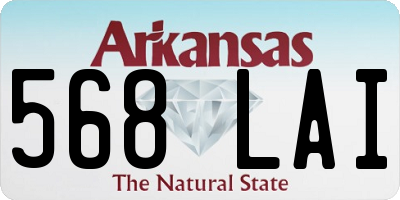 AR license plate 568LAI