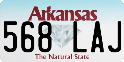 AR license plate 568LAJ