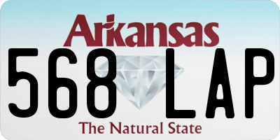 AR license plate 568LAP