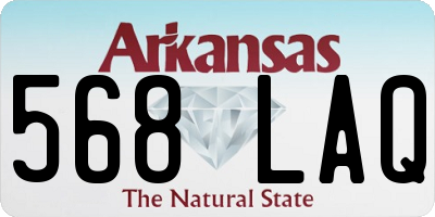 AR license plate 568LAQ
