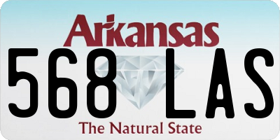 AR license plate 568LAS