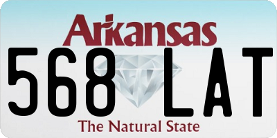AR license plate 568LAT