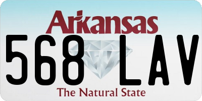 AR license plate 568LAV