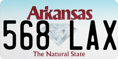 AR license plate 568LAX