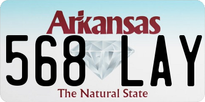 AR license plate 568LAY