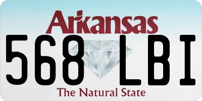 AR license plate 568LBI