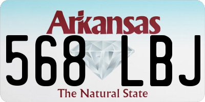 AR license plate 568LBJ