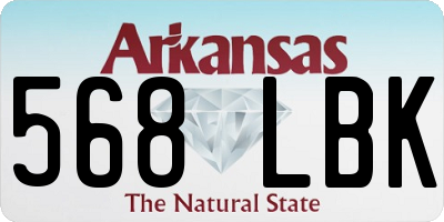 AR license plate 568LBK