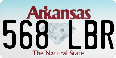 AR license plate 568LBR
