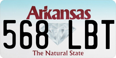 AR license plate 568LBT