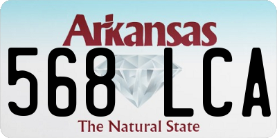 AR license plate 568LCA