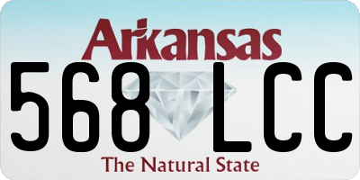 AR license plate 568LCC