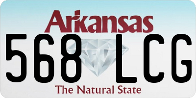 AR license plate 568LCG