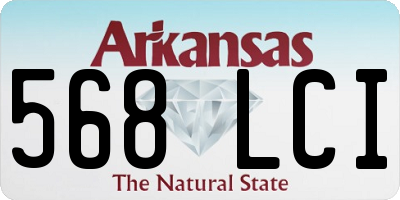 AR license plate 568LCI
