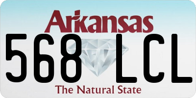 AR license plate 568LCL