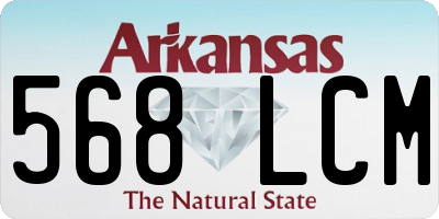 AR license plate 568LCM