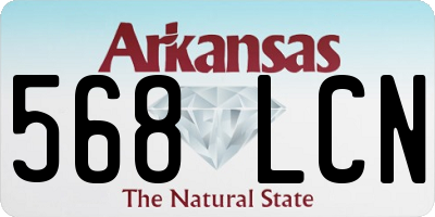 AR license plate 568LCN