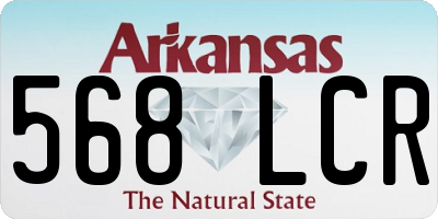 AR license plate 568LCR