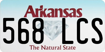 AR license plate 568LCS