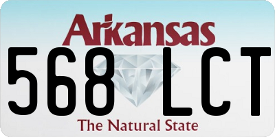AR license plate 568LCT
