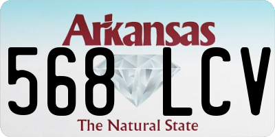 AR license plate 568LCV