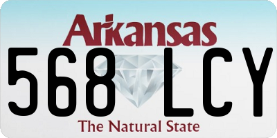 AR license plate 568LCY
