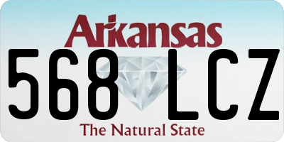 AR license plate 568LCZ