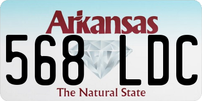 AR license plate 568LDC