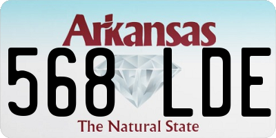 AR license plate 568LDE