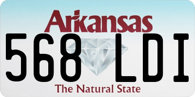 AR license plate 568LDI