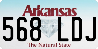 AR license plate 568LDJ