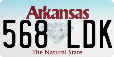 AR license plate 568LDK