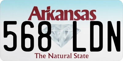 AR license plate 568LDN