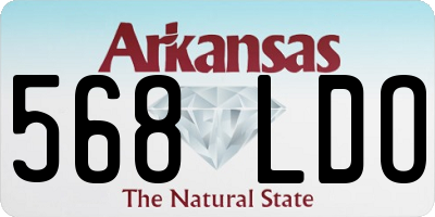 AR license plate 568LDO