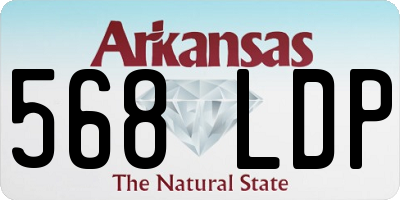AR license plate 568LDP