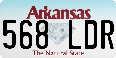 AR license plate 568LDR