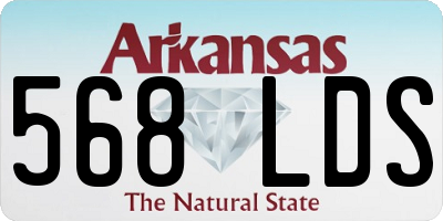 AR license plate 568LDS