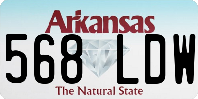 AR license plate 568LDW