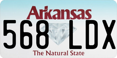 AR license plate 568LDX