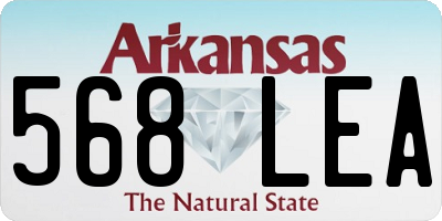 AR license plate 568LEA
