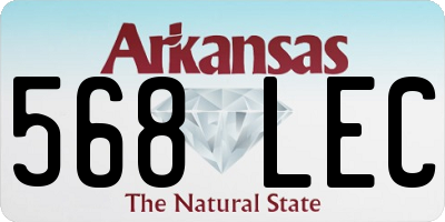 AR license plate 568LEC