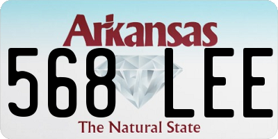 AR license plate 568LEE
