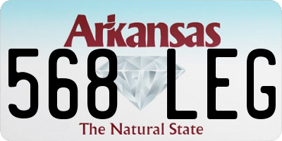 AR license plate 568LEG