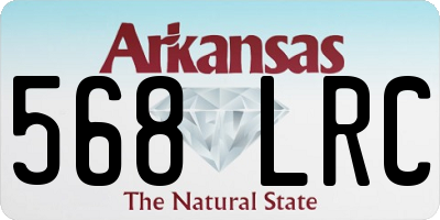 AR license plate 568LRC