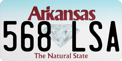AR license plate 568LSA