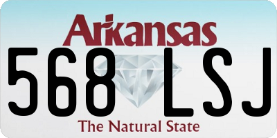 AR license plate 568LSJ