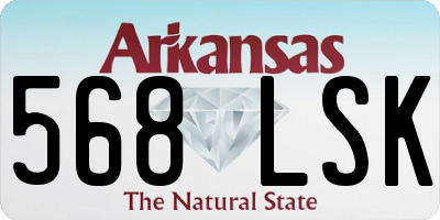 AR license plate 568LSK